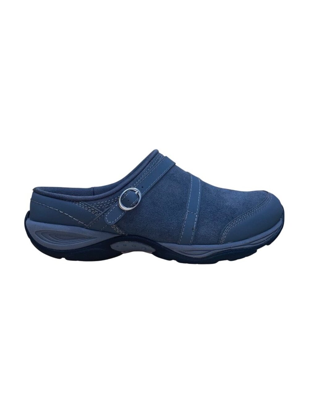 Easy Spirit Women’s Blue Suede Slip-On Seequinox Comfort Clogs Shoes Size 7.5M